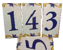 Handmade Letters and Numbers Ceramic Tiles