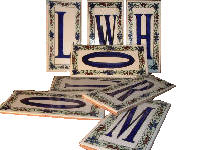 Handmade Letters and Numbers Ceramic Tiles